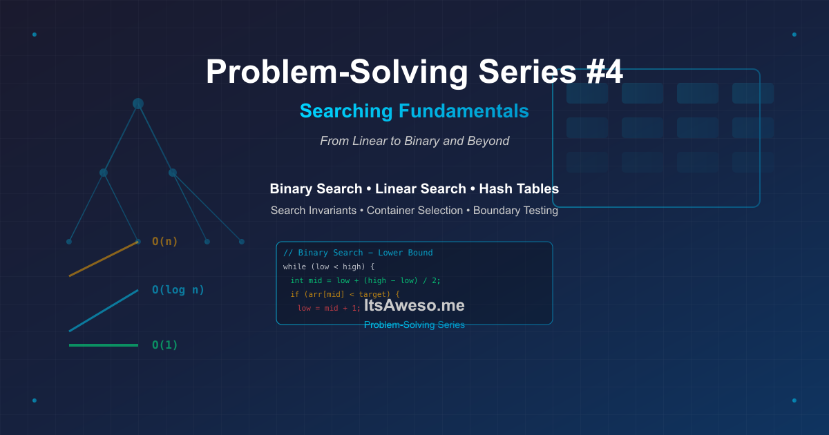 Problem-Solving Series #4: Searching Fundamentals - From Linear to Binary and Beyond